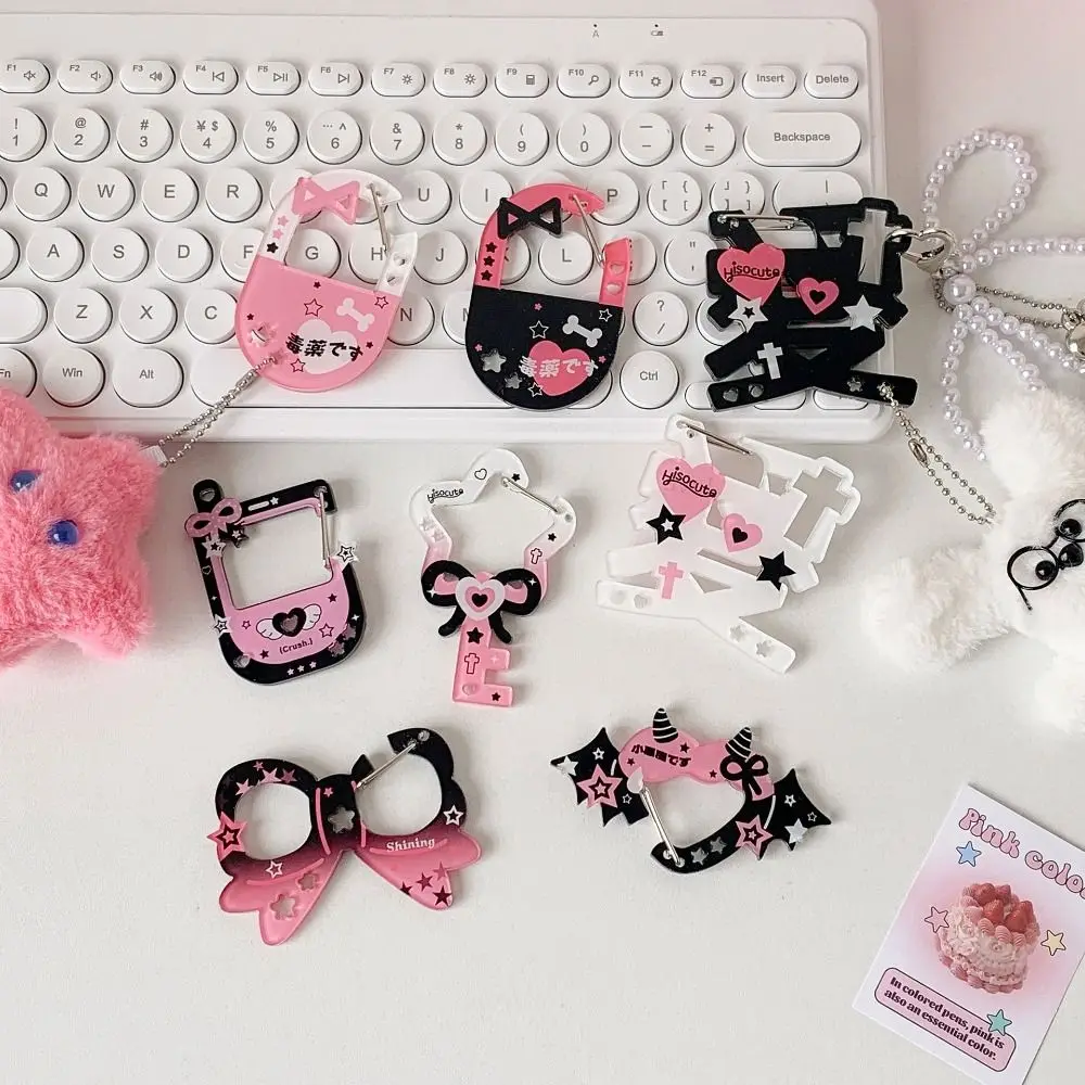 

Cartoon Acrylic Carabiner Special Shaped Keychain Decor Keychain Holder Backpack Hanging Pendant