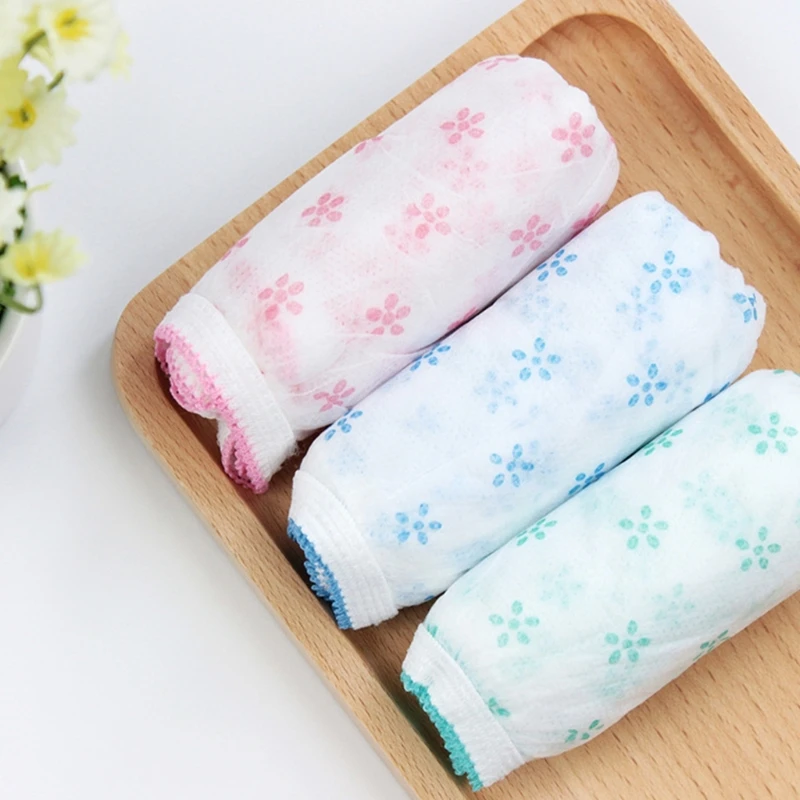 Floral Print Disposable Underwear Pregnant Underwear Postpartum Panties Travel Nonwoven Briefs Underpants for Women 7Pcs