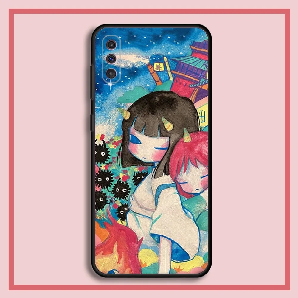 Aya Takano Aesthetic Art Phone Case For Samsung S23,23,22,30,21,10,9,Note20 Ultra,Lite,Ultra,5G,Plus,FE,Black Soft Case