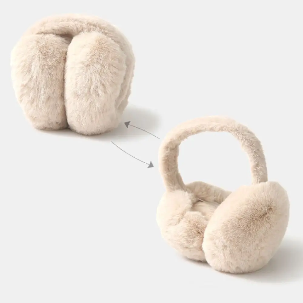Fashion Winter Warm Earmuffs Cold Protection Portable Foldable Earflaps Soft Faux Fur Ear-Muffs For Women man