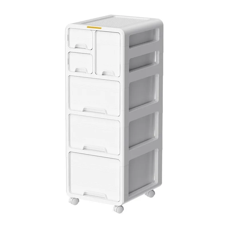 Plastic Multi-layer Drawer Storage Cabinet, Modular Under-desk Organizer for Home & Office Snacks and Documents