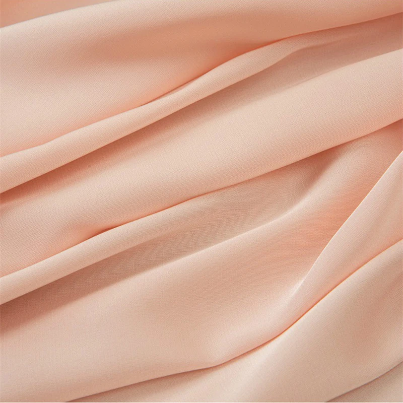 Stretch Shiny Silky Satin Chiffon Fabric For Dress Shirts Soft Solid Thin Lightweight,Blue,Pink,Gray,Black, White, By The Meter