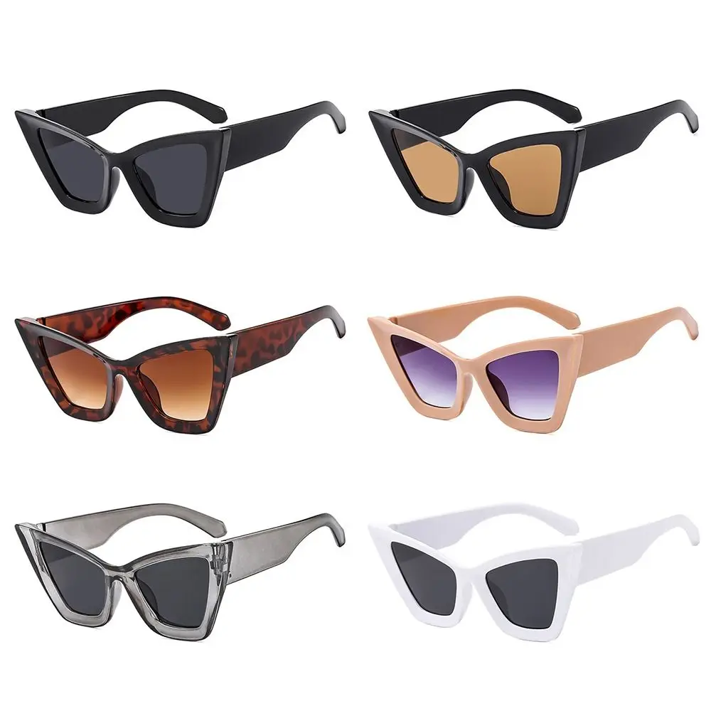 Fashion Oversized Cat Eye Sunglasses UV400 Beach Travel Punk Sun Glasses Black Shades for Women & Men