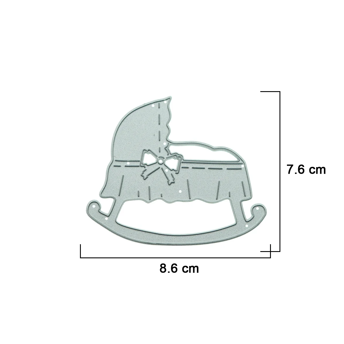 Matrices de découpe en métal pour bébé, modèle de lit balançoire, Scrapbooking, bricolage carte de vœux, clip papier artisanal gaufrage, pochoir de coupe de décoration