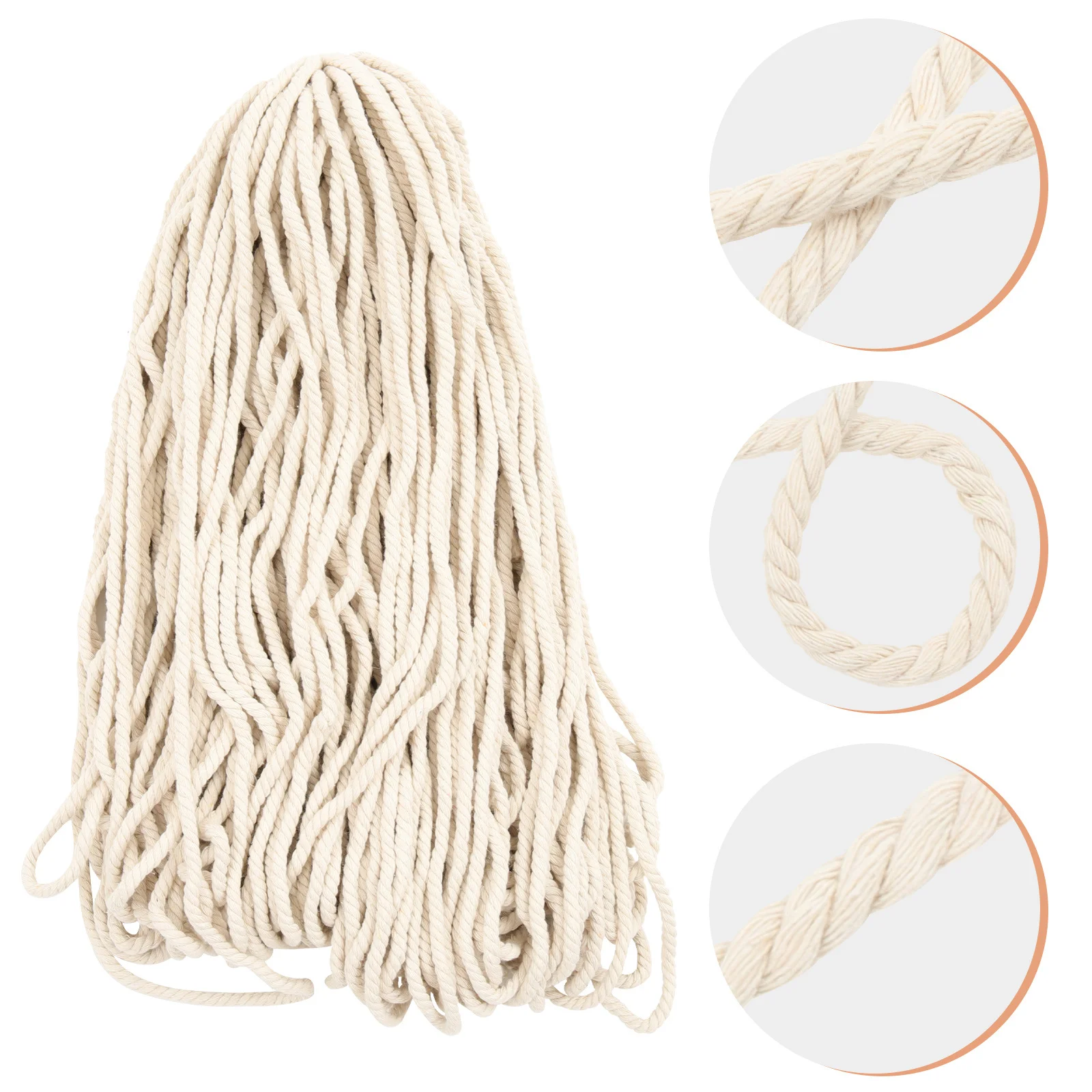 

1 Roll Cotton Woven Rope For Diy Handmade Crafts Decorative Braided Rope Hanging Blanket Screen Curtain Drying Cord