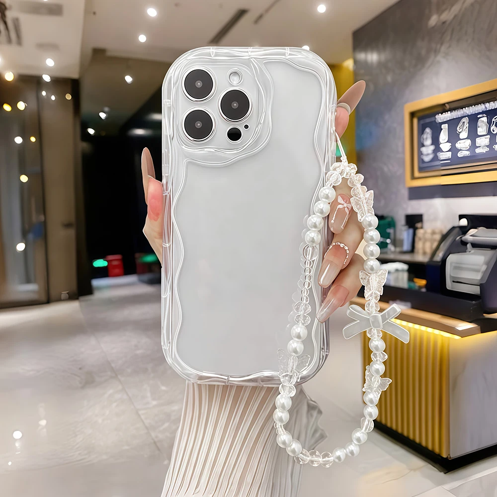 Luxuriöse Transparente Handyhülle für iPhone 17 15 13 11 12 14 16 17 Pro Max Plus 17 Hüllen mit Liebes-Lanyard und Linsenschutz aus Silikon – Detail 6