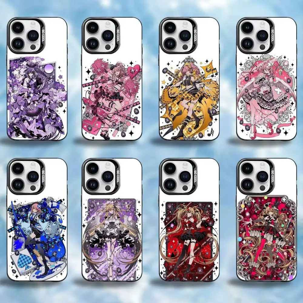

ANIME Shugo Chara Phone Case For iPhone17,16,15,14,13,12,11 Plus,Pro Max Black Border Silver Plated Cover