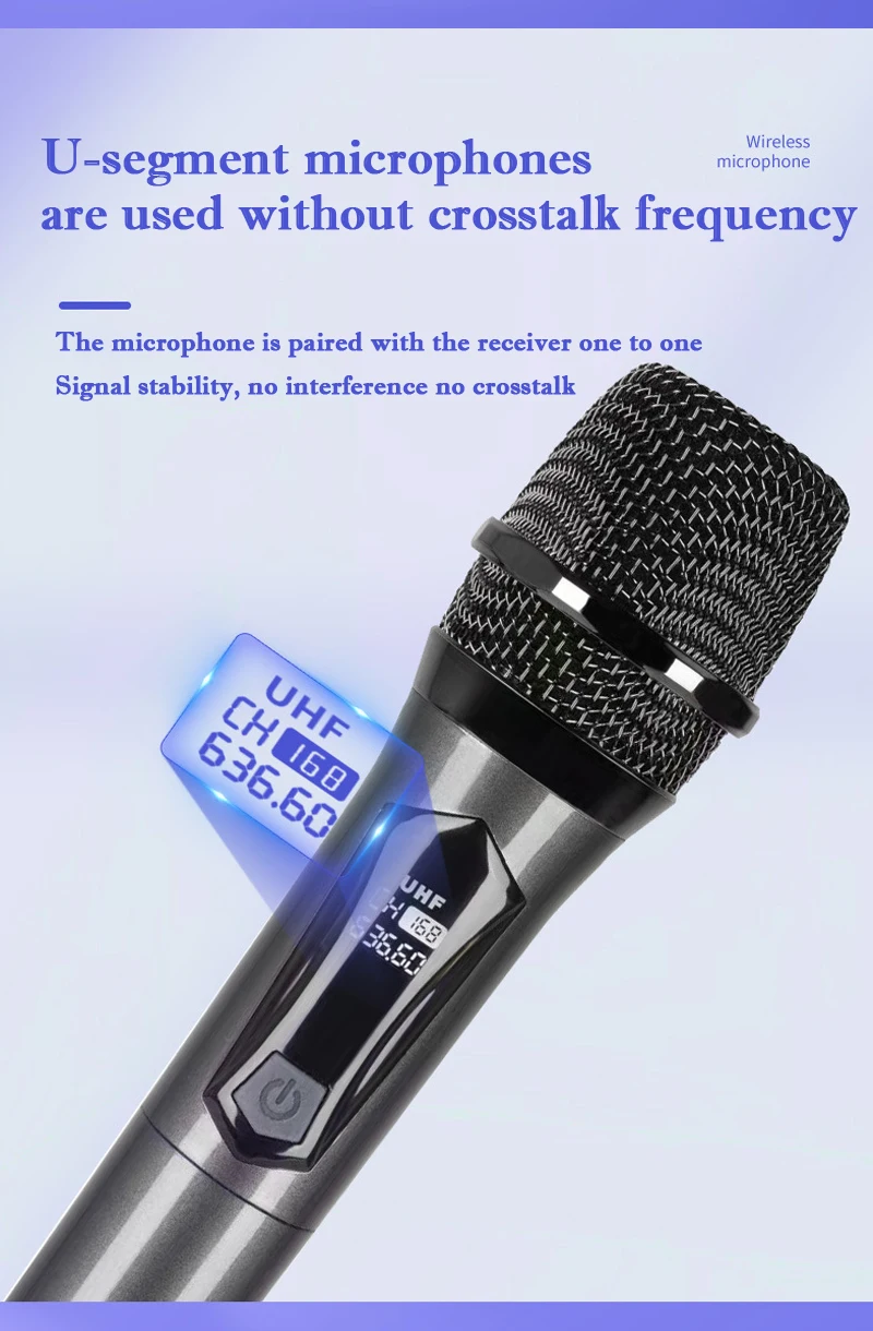 Universal Karaoke Wireless KTV Dynamic Microphone Professional Home To Sing Handheld Mic for Party Show Speech Church Stage Conf