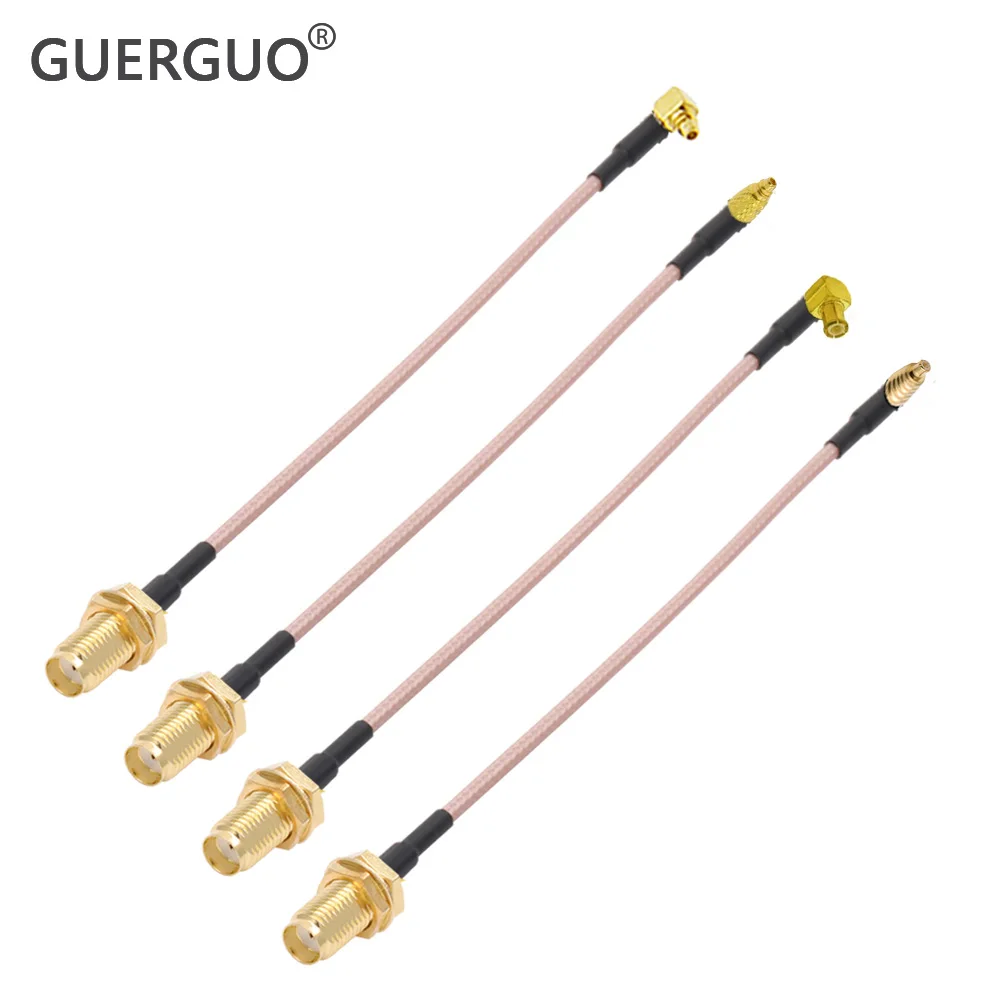 Kabel koncentryczny RF RG316 SMA RP SMA do MCX MMCX wtyk męski i gniazdo żeńskie prosty i kątowy kabel połączeniowy RF 4 cale ~ 10FT