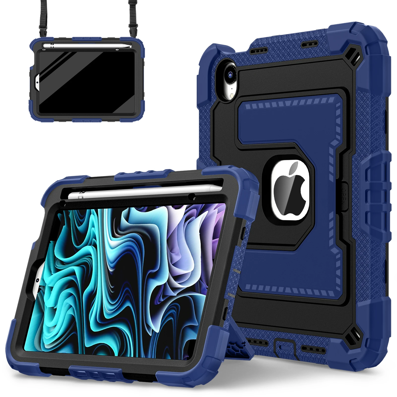 Tablet Protective Case C5 Models Are Suitable for iPad Mini6 (2021)/Mini7 (2024)/With Pen Slot Bracket 10 Colors Available