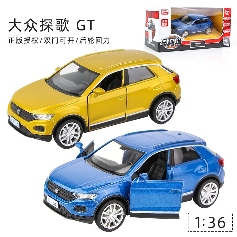 1:36 Scale T-Roc SUV Alloy Model Fine Collectible Ornament Home Tabletop Decor For Automobile Model Lovers Hobby Collection