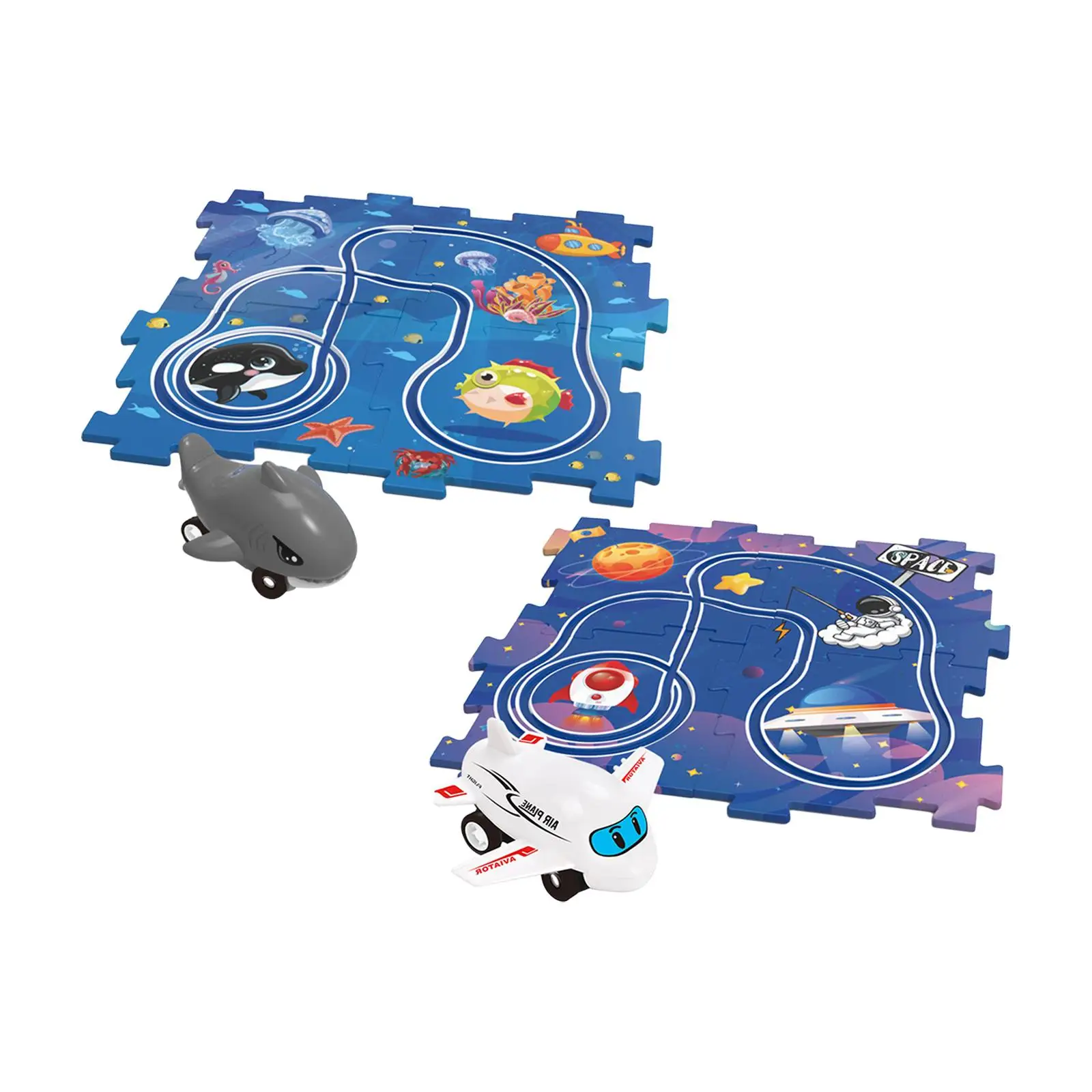 Puzzle Track Car Play Set Hand Eye Coordination for Kids Ages 3+ Educational