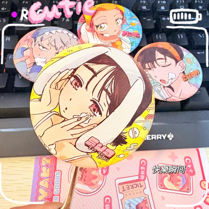 Broches de scène Alien Anime Ivan jusqu'à SUA MIZI, Badges pour vêtements de sac à dos, épingle à revers, accessoires pour amis, cadeaux de noël, 4 pièces