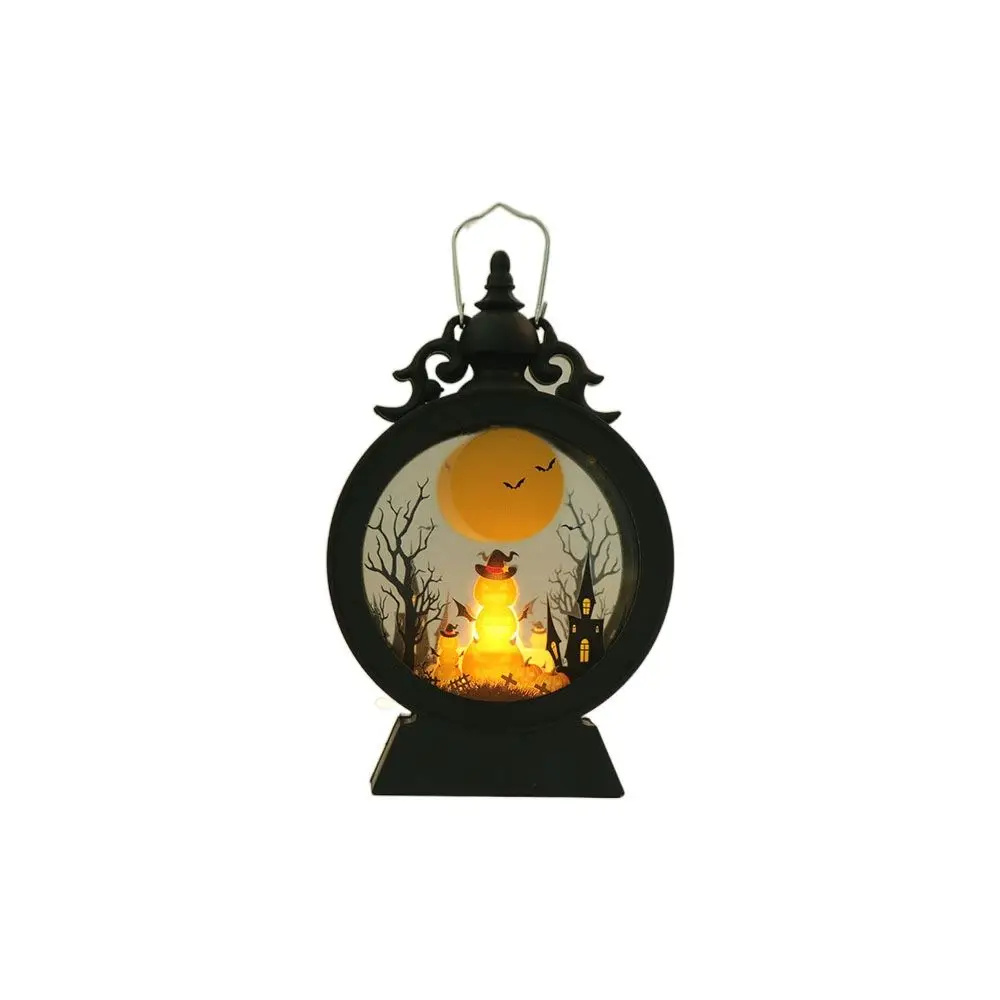 

Castle,Pumpkin,Witch Pattern for Home,Party,Bar Gifts Small Wind Light Vintage Lantern Halloween Decor Halloween Party Layout