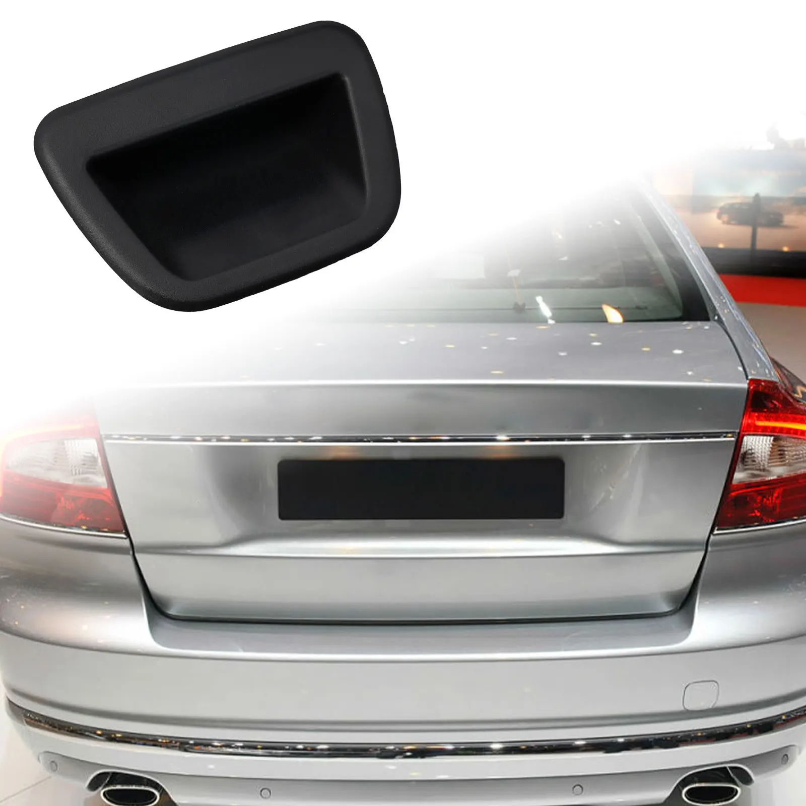 Tailgate Trunk Boot Exterior Handle 1pc/set 31348022 Black New Plastic Direct Replacement Trunk Exterior Handle