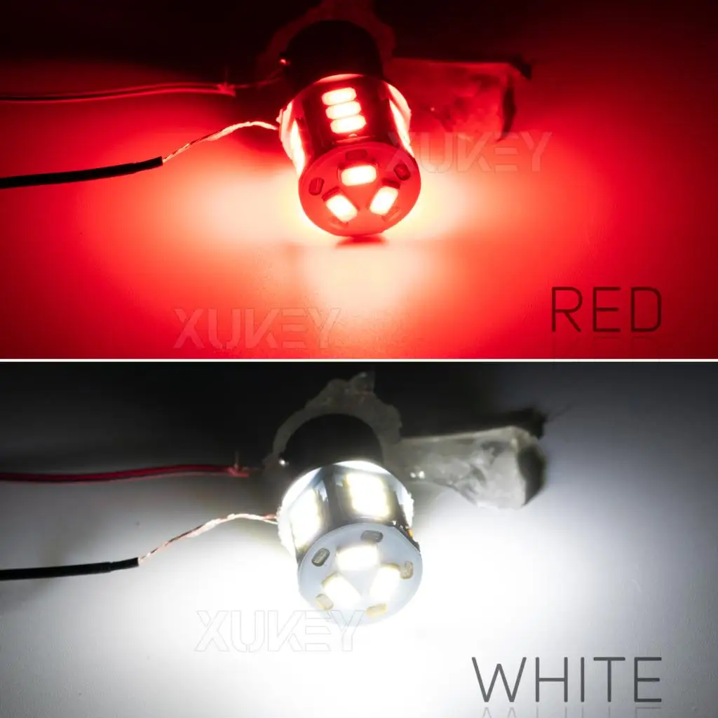 2X أحمر/أبيض LED R5W Ba15s لمبات 1156 شاحنة HGV لوحة ترخيص مصباح فان RV الداخلية قبة القراءة خريطة أضواء المعسكر الجانب ماركر