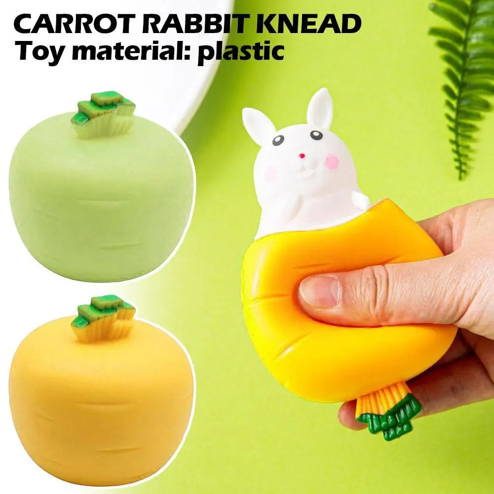 

Creative Carrot Rabbit Shape Funny Squeeze Fidget Toys Toy Stress Decompression Relief U8C2