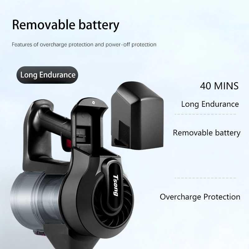 Handheld Vacuum Cleaner Wireless 23kPa Powerful Suction 200W Big Power Motor LED Lighting 40Mins Runtime Carpet Cleaner For Home