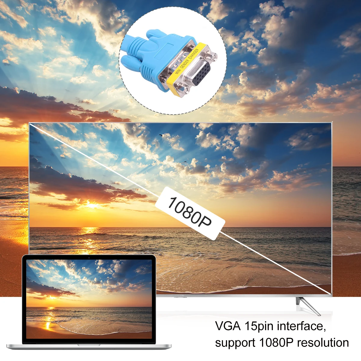 10 peças vga fêmea para fêmea acoplador vga 15 pinos conector de extensão compacto portátil sinal confiável para jogos escritório estudo