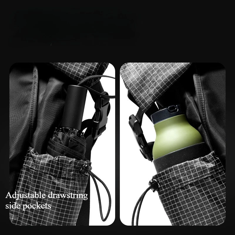 拡張可能なバックパック男性大容量登山バックパック旅行 15.6 インチのラップトップバッグ屋外サイクリングハイキングバックパック