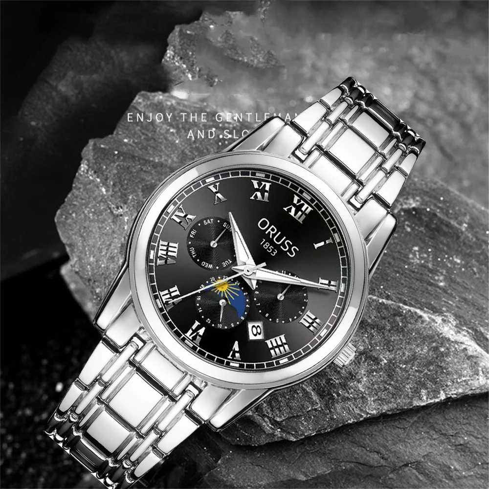 Reloj para hombre para estudiantes, duradero, de negocios, de alta calidad, con personalidad, a la moda, con correa de acero de alta calidad