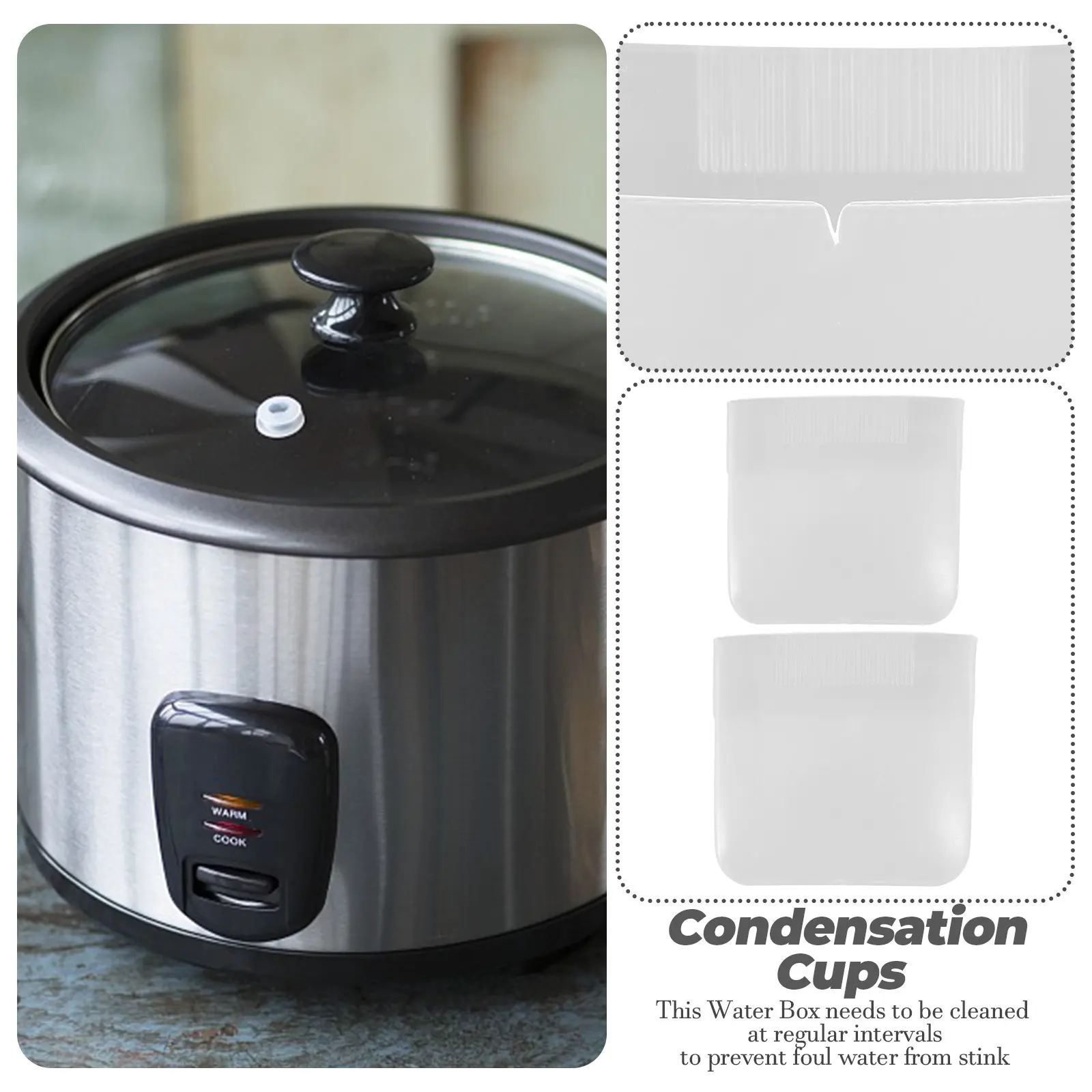 10Pcs Universal Rice Cooker Condensation Collector Cup Replacement Plastic Water Collection Boxes Household Kitchen Accessories