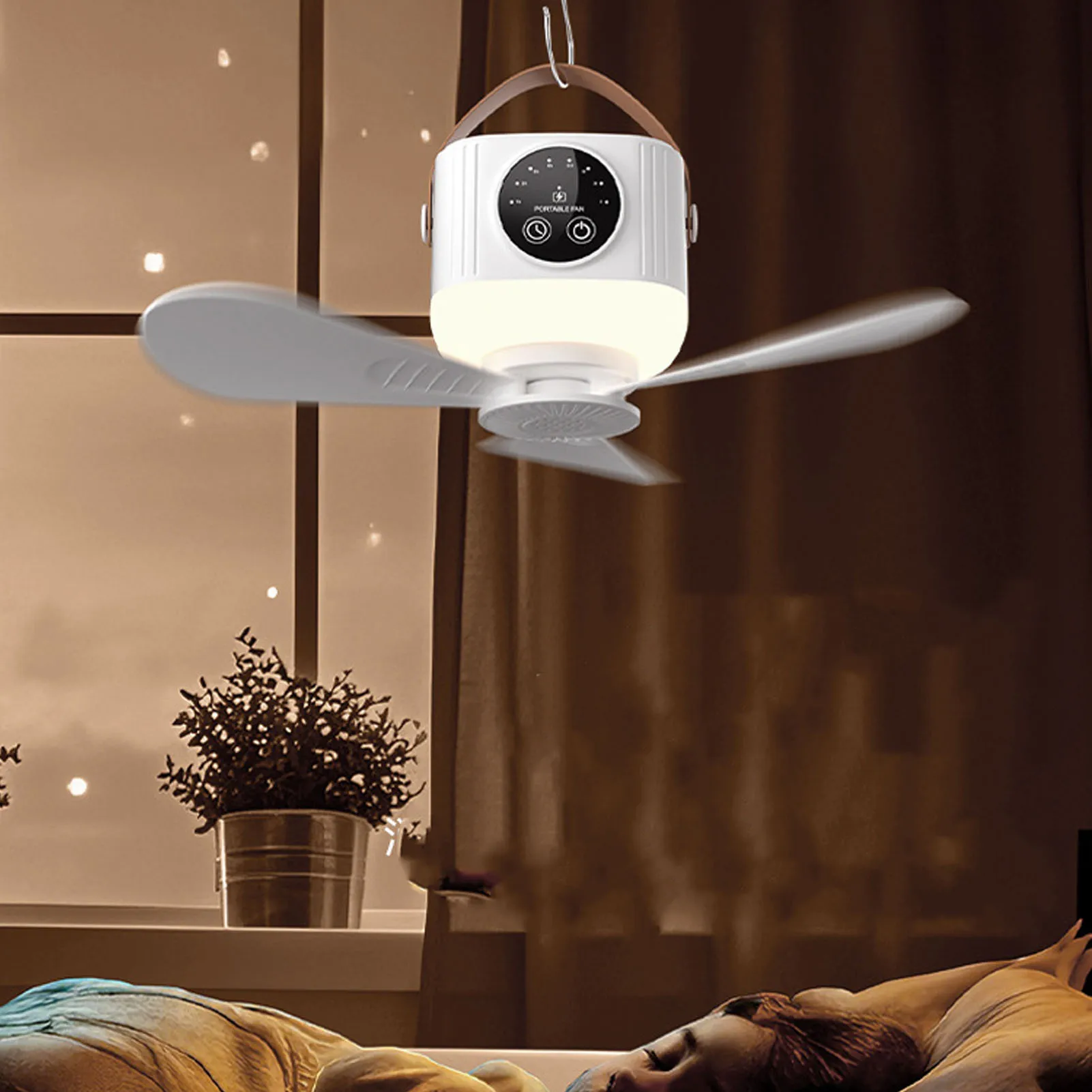 

Потолочный вентилятор с питанием от USB и подсветкой, 4 скорости, функция синхронизации, аккумулятор 7200 мАч, пульт дистанционного управления, потолочный вентилятор для кемпинга для уличной палатки