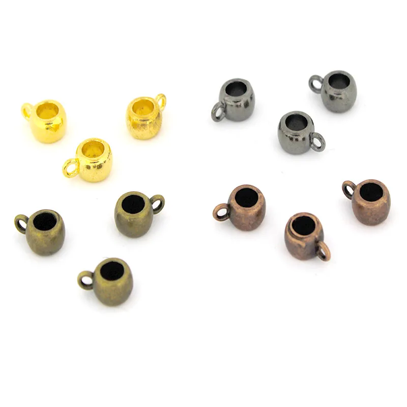 20 Stück antiksilberbeschichtete Anhänger-Clips, Abstandshalter-Perlen, Anhänger-Clips für Armbänder, Halsketten, Schmuckherstellung, Verbinder