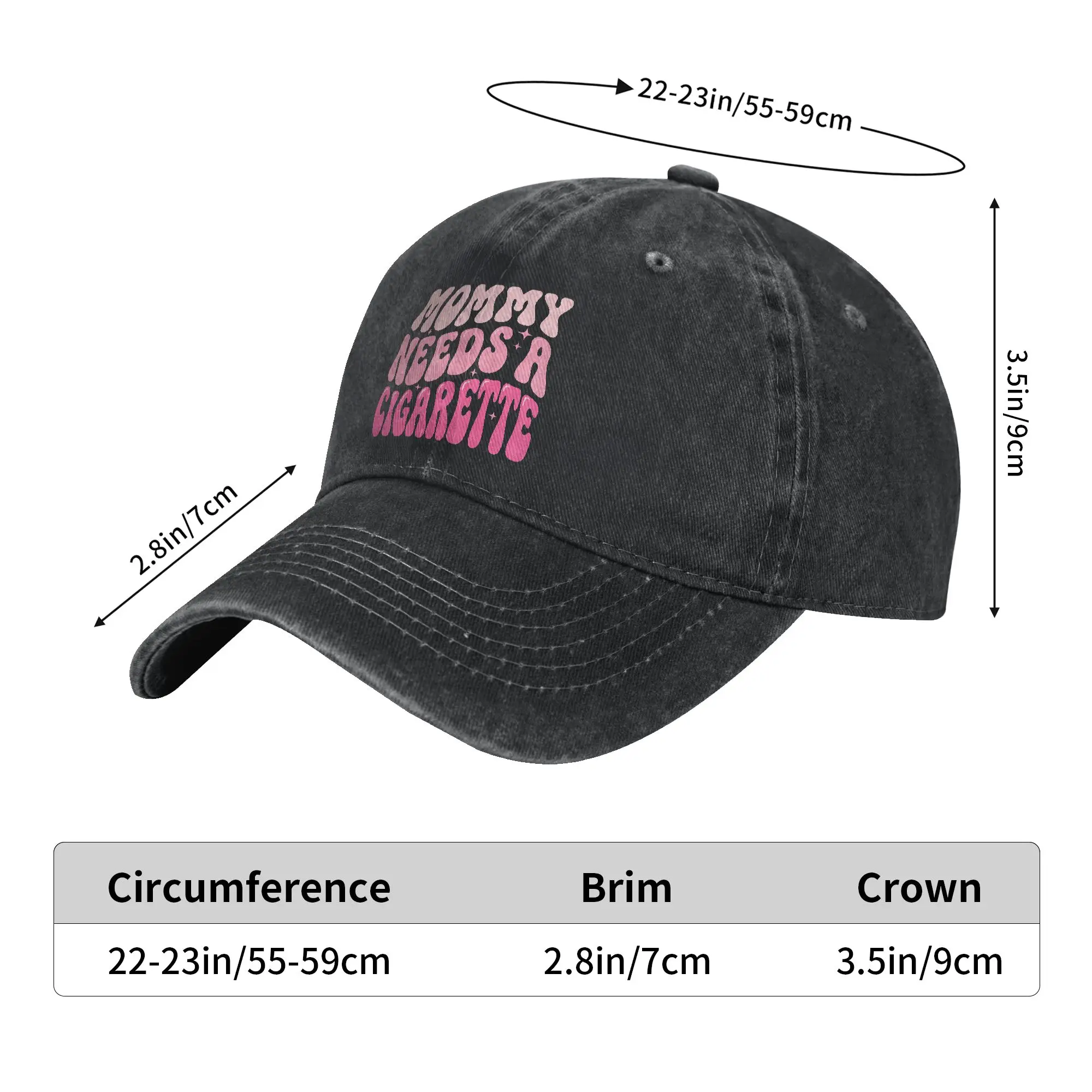 Baseball Cap Mommy Needs A Cigarette Summer Fashion Trucker Hat  Unisex-Teens Custom DIY Running Hippie Adjustable Snapback Cap