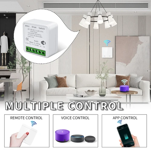 Imagen 2 del producto Tuya-interruptor inteligente WiFi RF, interruptor de luz inalámbrico de 433MHz, interruptor de pared de 1/2/3 entradas, aplicación Smart Life, Control por voz con Alexa y Google Home