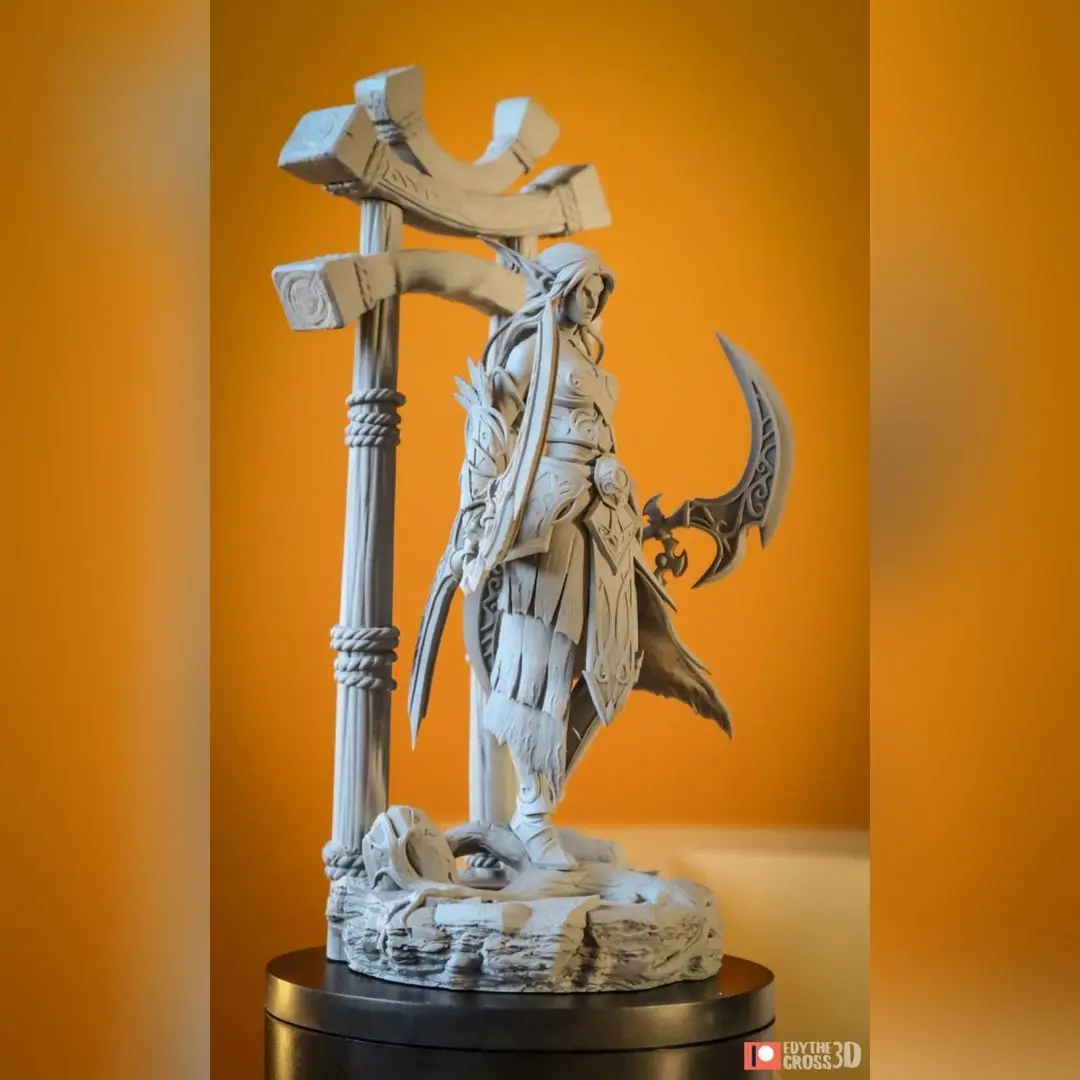 Fantasy Female Warrior Resin White Mold Printing High-precision Model Components DIY Coloring Self-assembly Miniatures