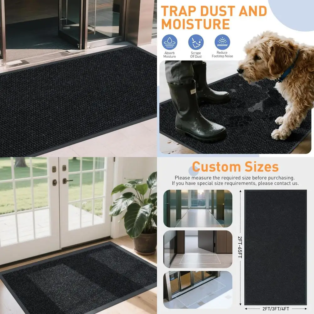 

Customizable 2ft x 6ft Non-Slip Indoor/Outdoor Entrance Door Mat, Commercial Grade Easy Clean, Low Profile for Long-Lasting Use
