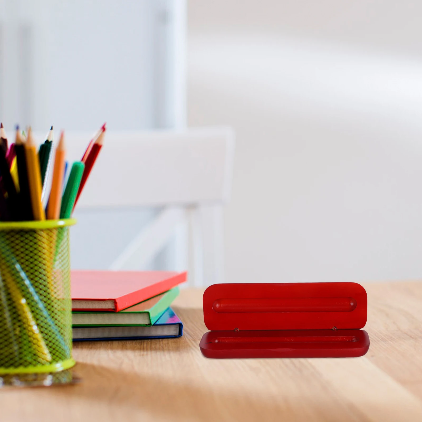 

Wooden Box Single Pen Holder Gift Empty Pencil Box For Ink Pens Display Case Pen Storage Container Practical Organizer Birthday