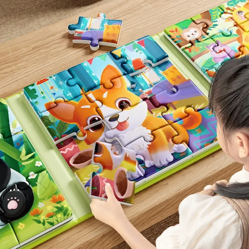 Kinder Holz Puzzle Spiel Baby Spielzeug Lernen Bildungs Wald Meer Tiere Verkehrs Fahrzeug Kinder Spiel Geburtstag Geschenke