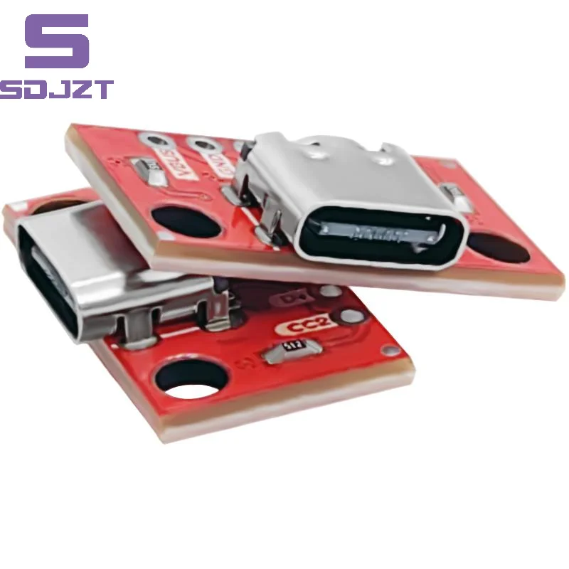 1 Set USB3.1 16P To 2.54 High Current Power Adapter Board Module TYPE-C Female Test Board For Arduino