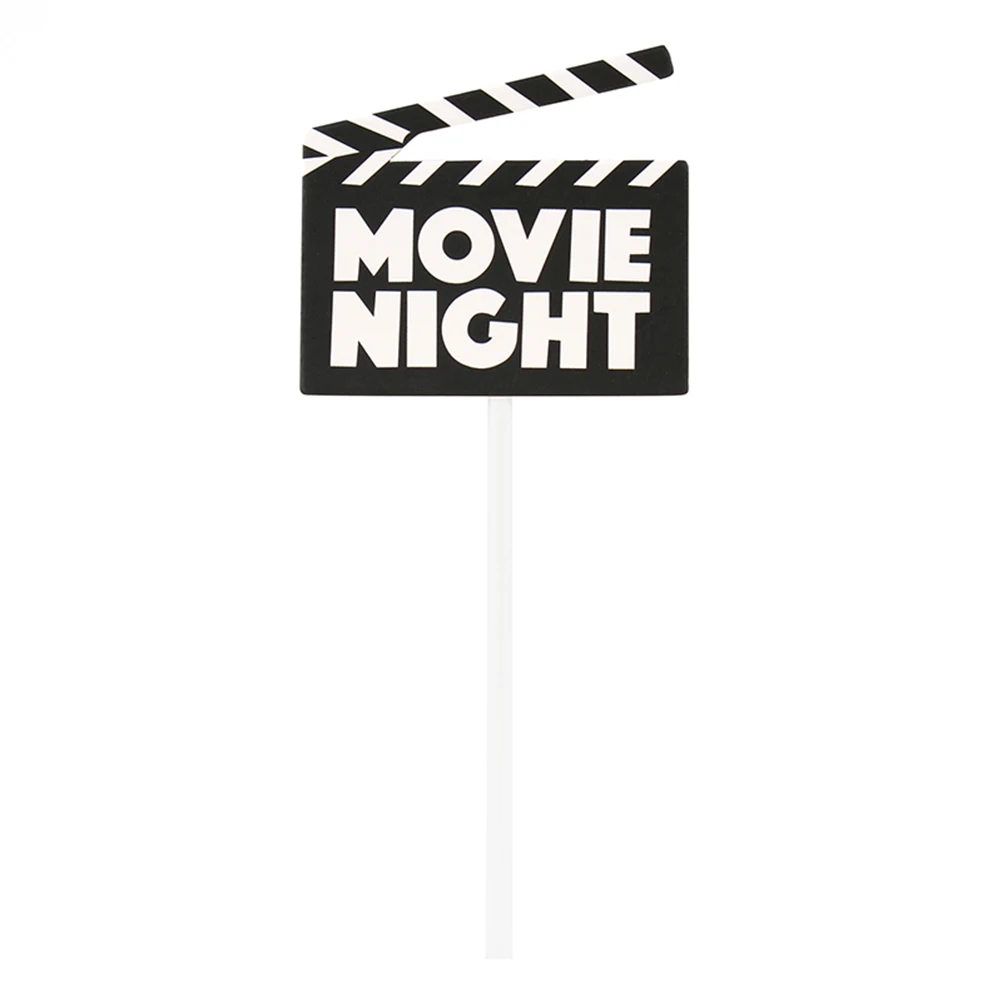 

24pcs Cinema Ticket Cake Toppers Popcorn Bamboo Picks Cupcake Ornament Dessert Decorations Cake Decoration Ideas