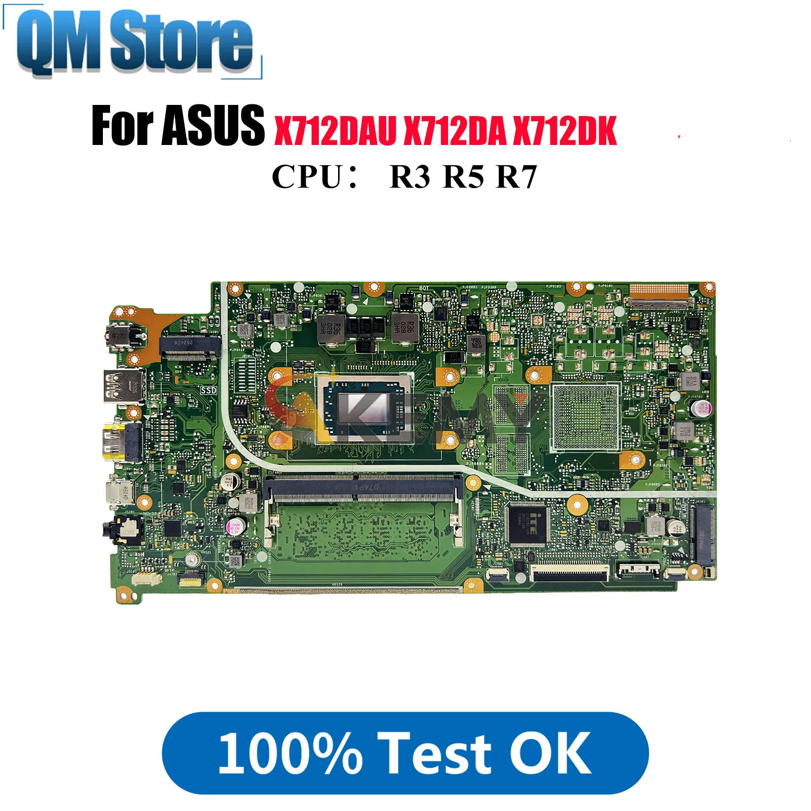 

X712DAU Материнская плата для ноутбука ASUS VivoBook X712DAP X712DK M5050D M712D X712DA F712D X712D V5000d Материнская плата с процессором R3 R5 R7