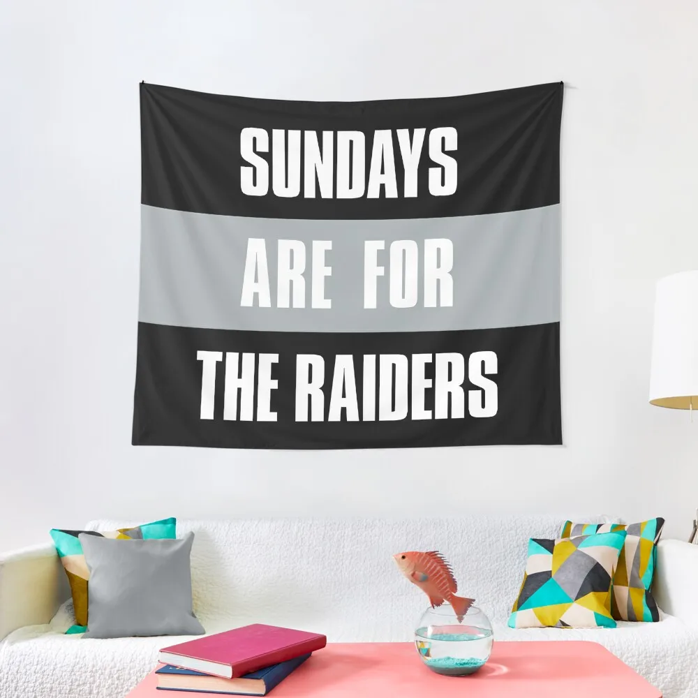 

Sundays are for The Raiders, Oakland Football Tapestry Decor Home Decor For Bedroom Tapestry