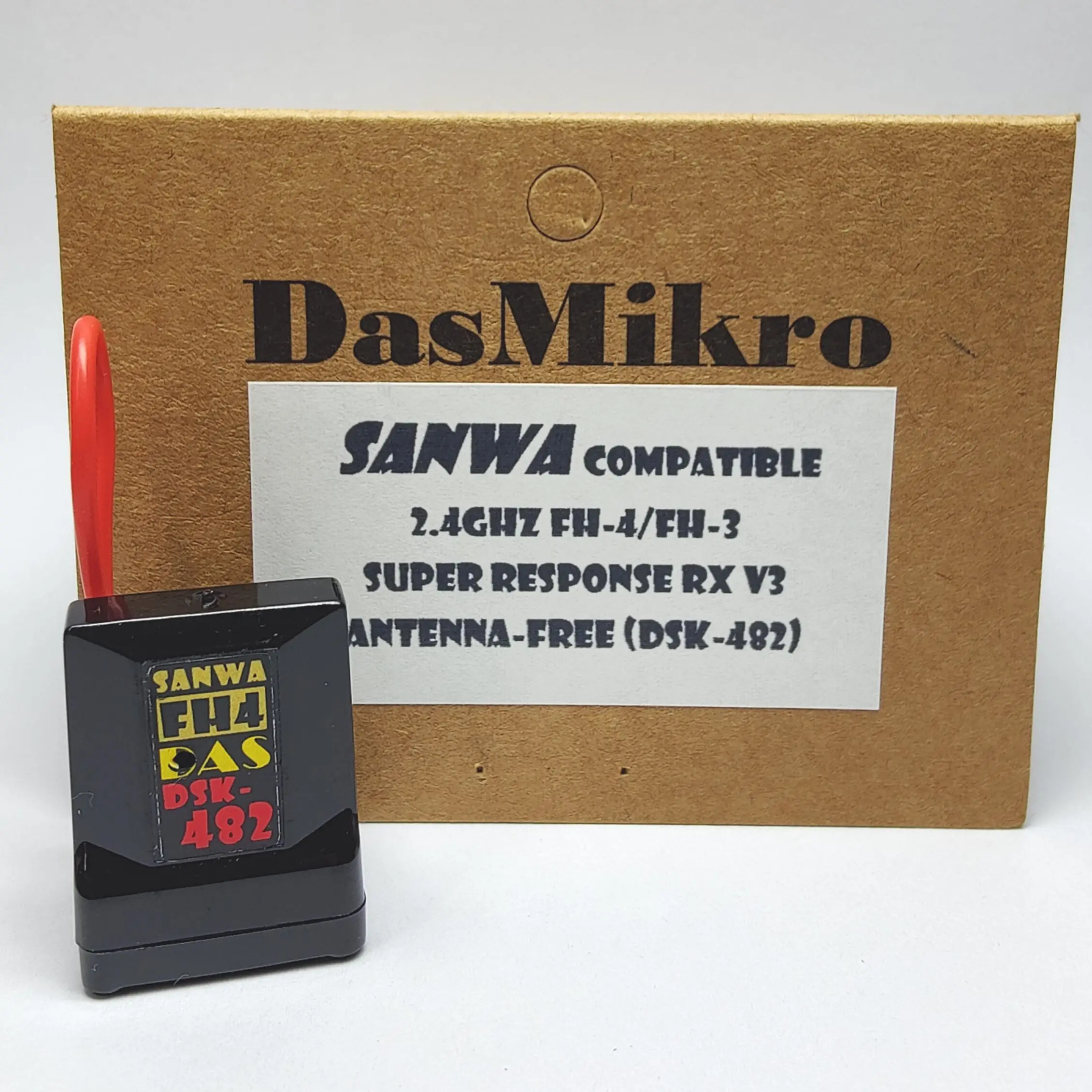 

DASMIKRO SANWA SUPER RESPONSE FREE ANTENNA 4CH RECEIVER V2 V3 FH-4 FH-3 FOR RC RACING DSK-482