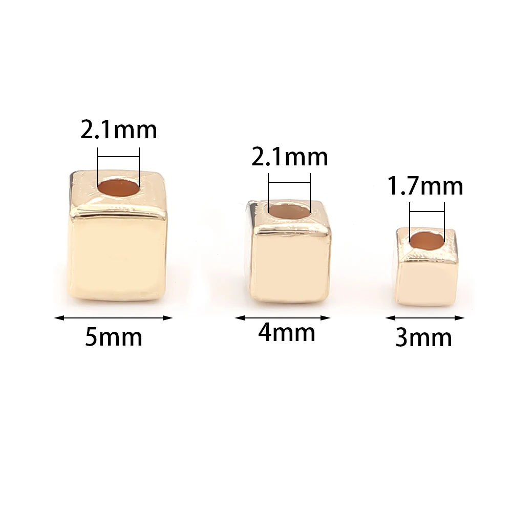 200 teile/los 3/4/5mm Platz Kubische CCB Perlen Lose Spacer Cube Perlen für Schmuck Machen DIY armbänder Halsketten Großhandel – Detail 1