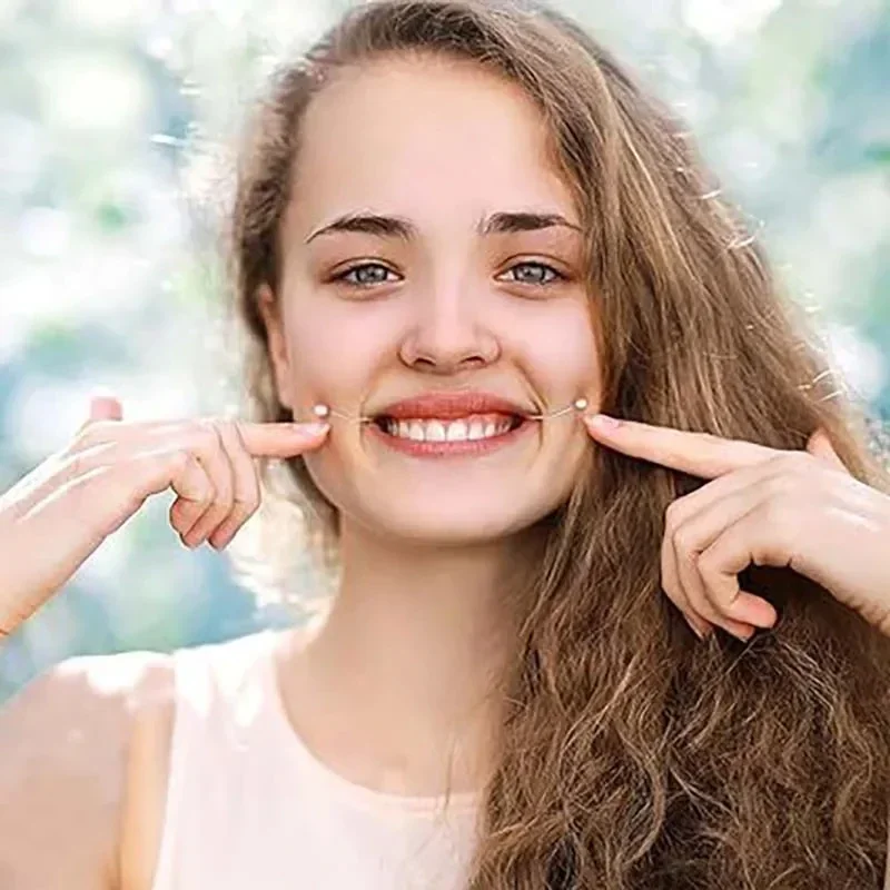 Entraîneur de fossettes en molleton naturel pour femme, fabricant de fossettes pour le visage, perle, facile à porter, accessoires de bijoux de mode, développement, 1,2 pièces par ensemble