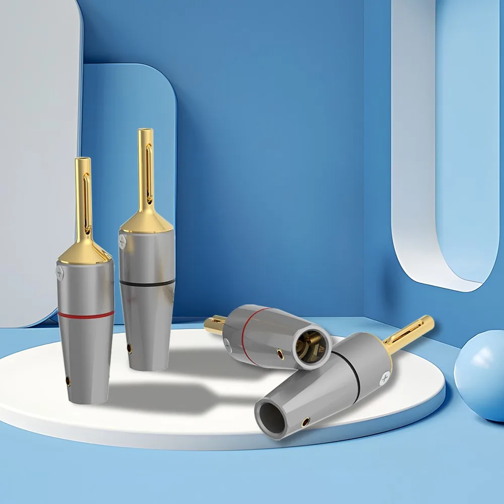 Monosaudio B802G чистая медь позолоченный разъем типа «банан» Высокое качество родиевый штекер типа «банан» для кабеля громкоговорителя