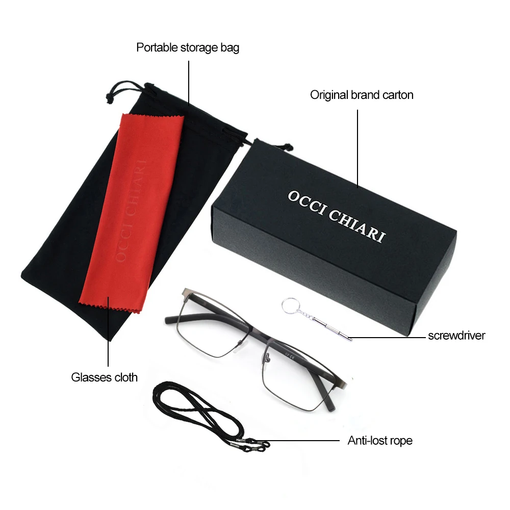 DESIGN Glasses Frame Men Square Eyewear Fashion Male Ultralight Optical Eye Myopia Prescription Eyeglasses Luxury Brand Frame