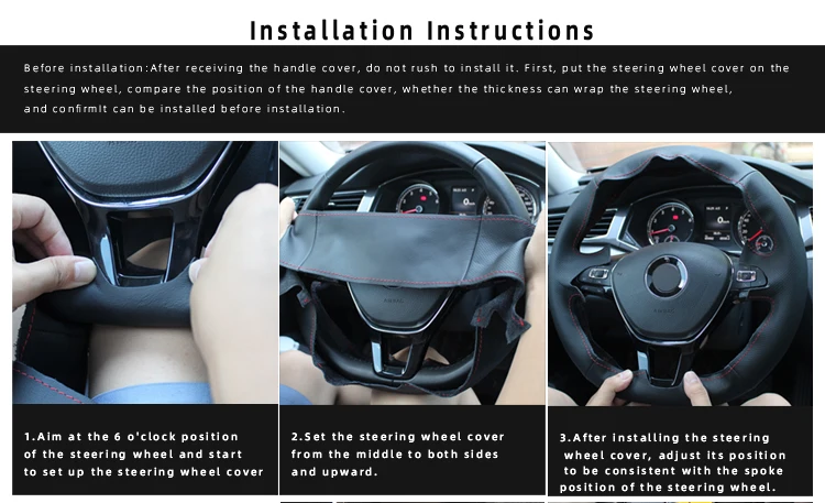 Handgenähter Lenkradbezug für Kia 2013 Soul 2011 2012 2019, Venga-Mikrofaser-Leder – Detail 5