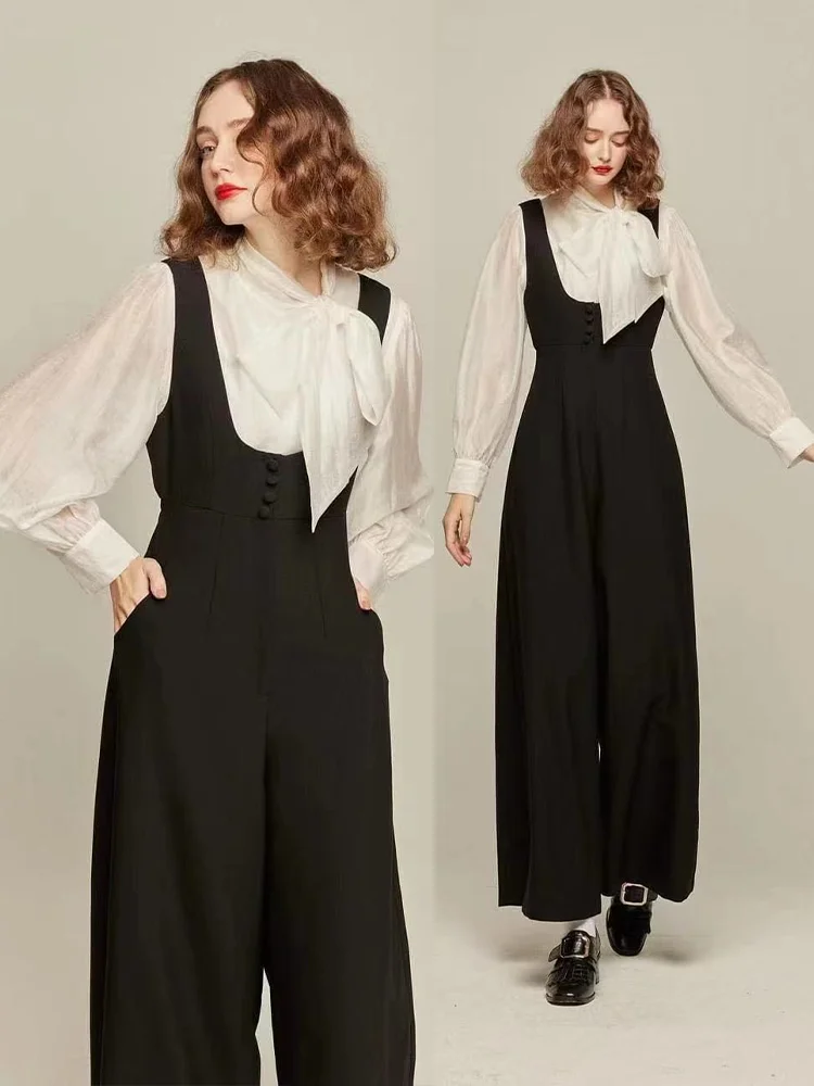 ชุดสูทลำลองเอวสูง Luy Charm รุ่น Under the Pillow สำหรับผู้หญิง ผ้าผสมโพลีเอสเตอร์ วิสโคส และสแปนเด็กซ์