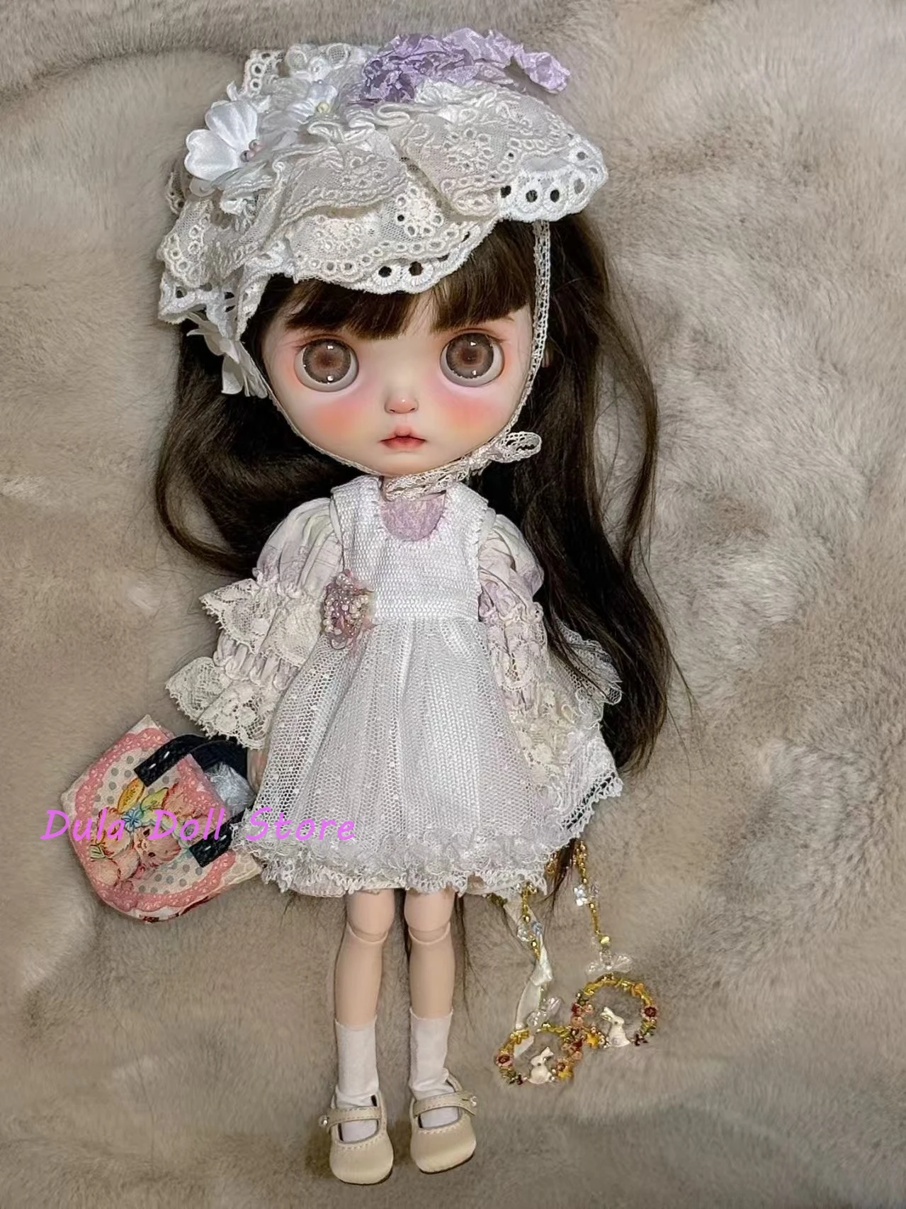 듀라 인형 옷 드레스 가을 스플라이싱 퍼플 긴 소매 치마 란도우두 블라이스 ob24 ob22 아존 리카 ICY 1/6 인형