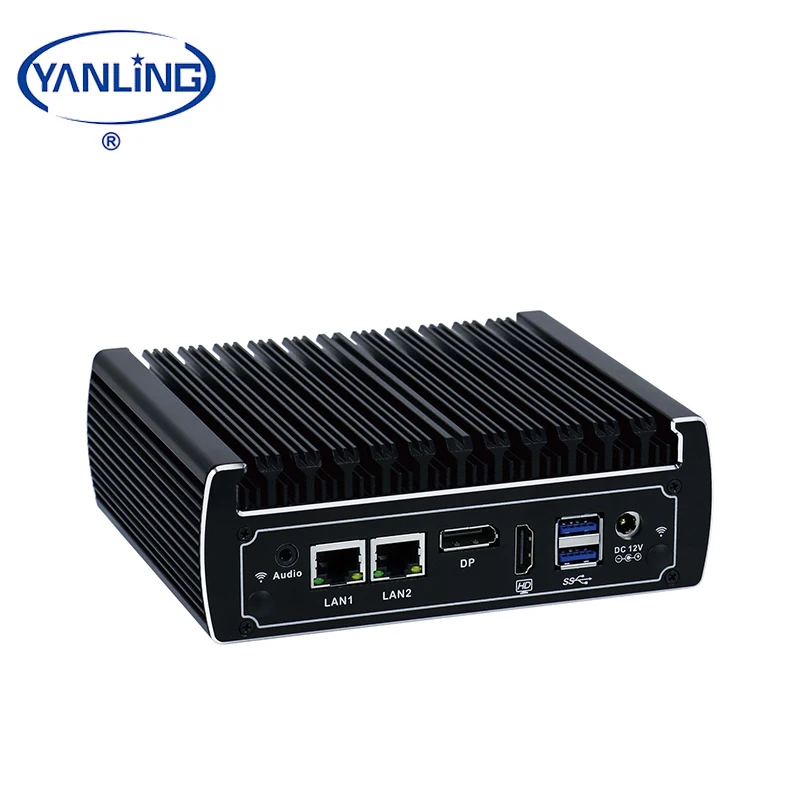 Pocket dual core quad threads fanless mini pc dual realtek LAN small computer