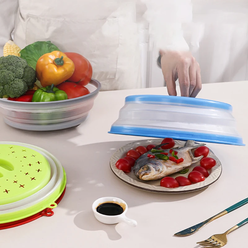 Coperchio per schizzi per microonde coperchio pieghevole coperchio per la conservazione della freschezza coperchio a prova di schizzi a prova di olio coperchio da cucina utensili da cucina