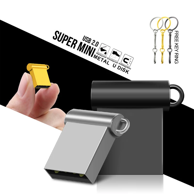 2025 Hot Sale Pen Drive 64GB 32GB 16GB 8GB Metal USB Flash Drive 2.0 Memory Stick Flash Disk 128GB 256GB Mini Storage Device