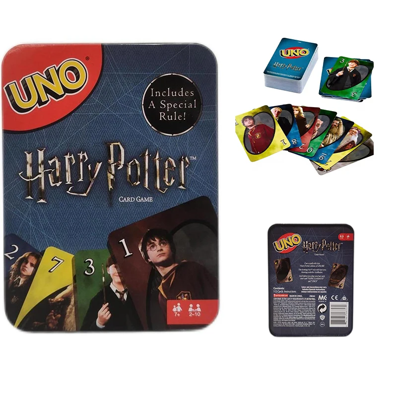 

Mattel Games UNO Harry Potter Movie Series Card Games Family Night Party Camping Board Games Adult and Teen Gifts Tin Box